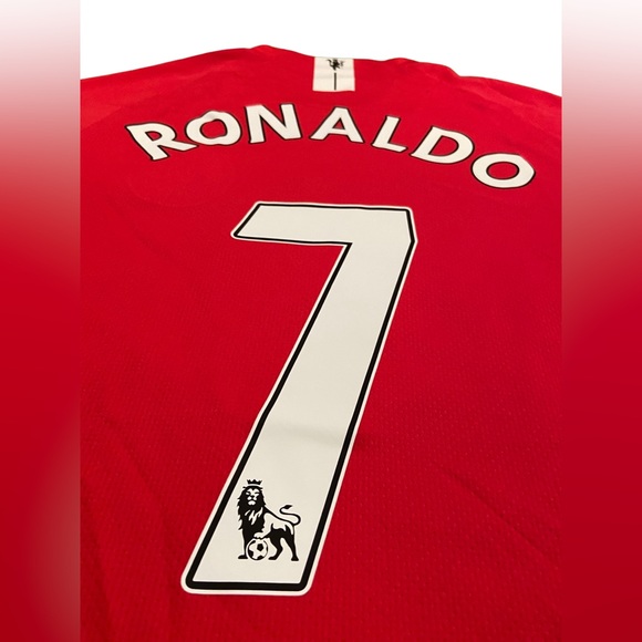 Manchester United 2008 CRISTIANO RONALDO #7 Vintage Soccer Jersey Final Moscow - Picture 8 of 13